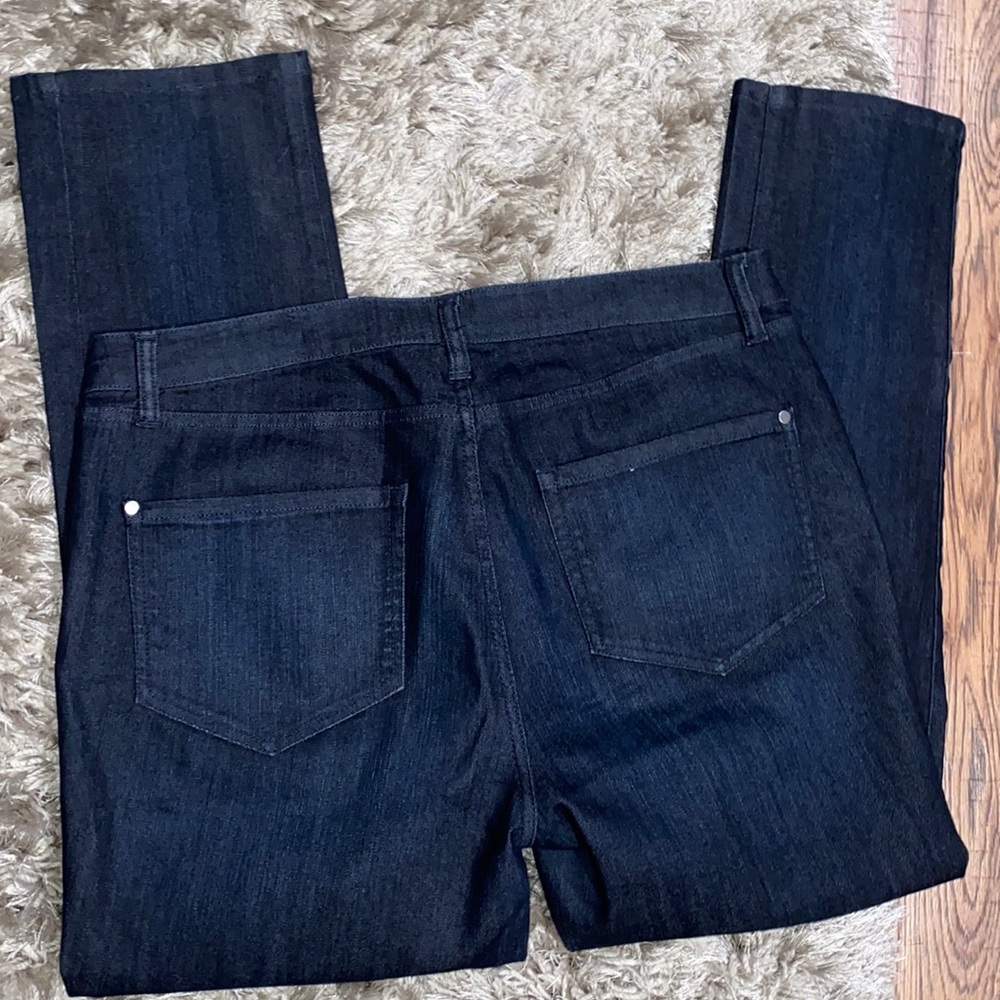 Size 16 QVC Skinny Jeans 2 Super Dark Blue/Black Color in Like New Condition QVC